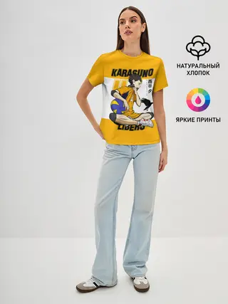 Женская базовая футболка / Юу Нишиноя из Карасуно | Haikyu!!