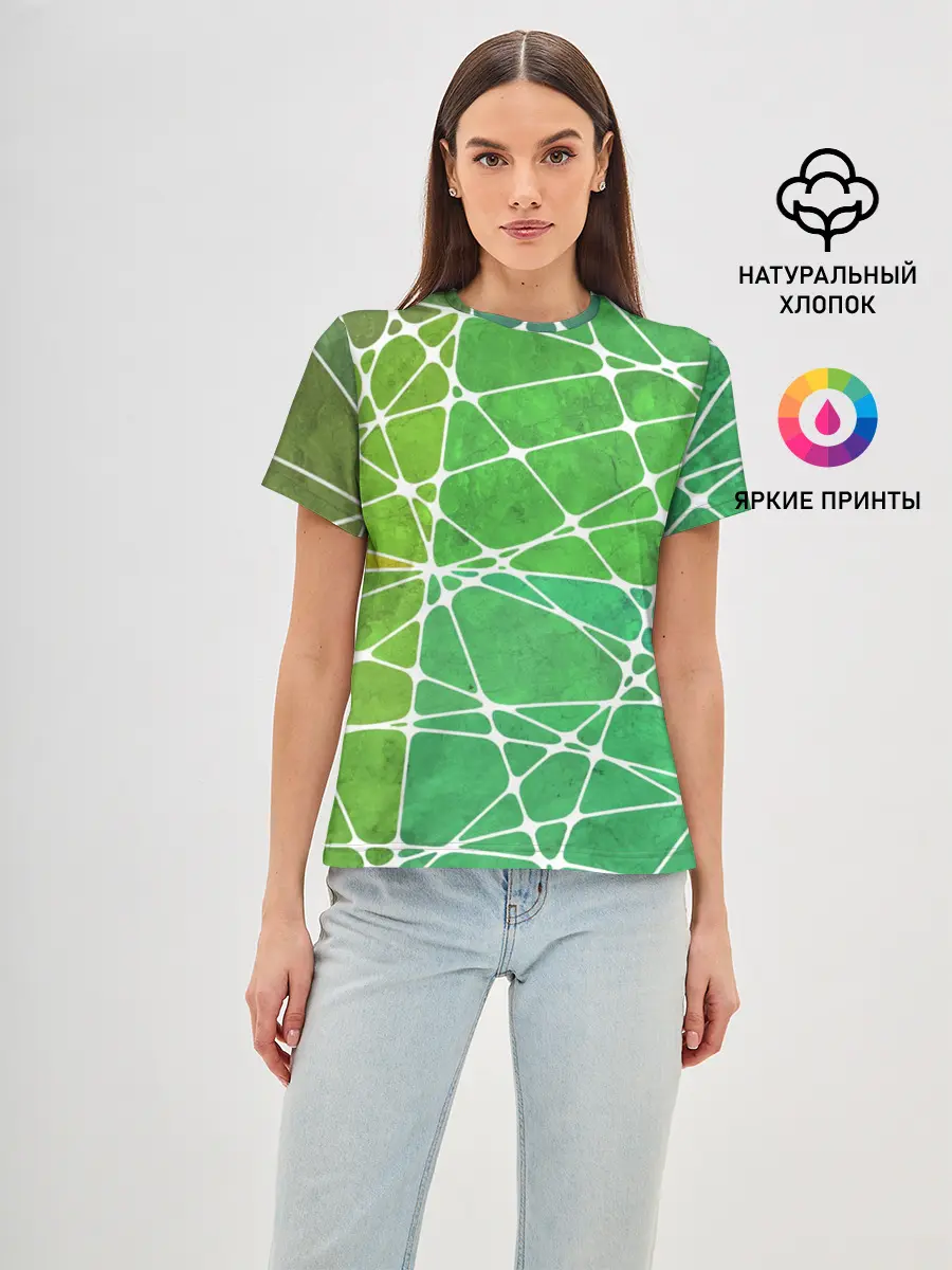 Женская базовая футболка / Абстракция камень