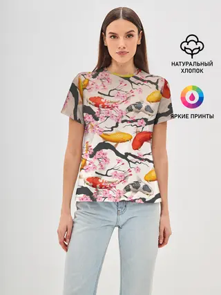 Женская базовая футболка / Рыбы