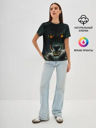 Женская базовая футболка / ДИКИЙ ВОЛК