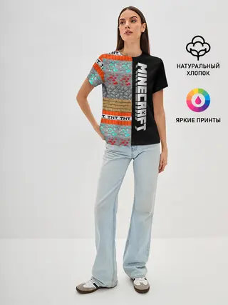 Женская базовая футболка / Minecraft