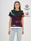 Женская базовая футболка / Неоновые Линии
