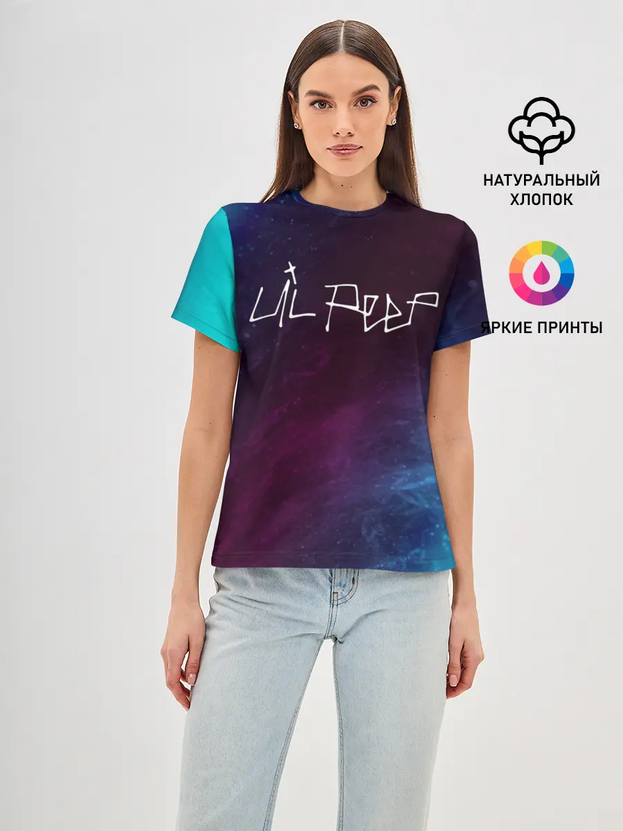 Женская базовая футболка / LIL PEEP / ЛИЛ ПИП