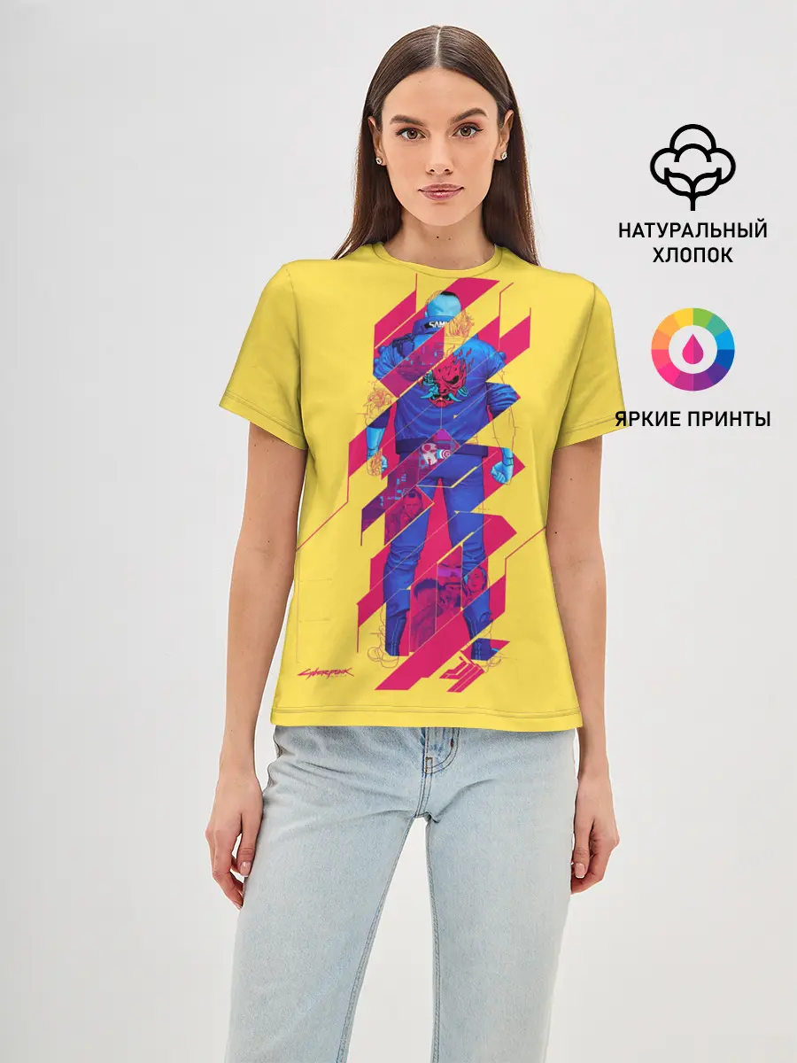 Женская базовая футболка / Cyberpunk 2077