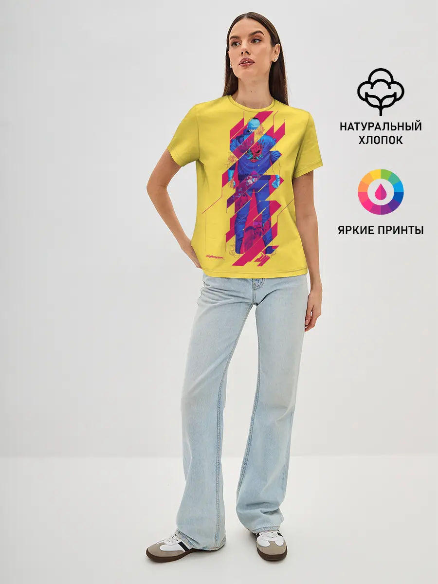 Женская базовая футболка / Cyberpunk 2077