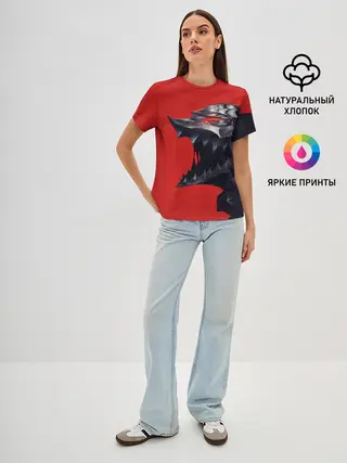 Женская базовая футболка / BERSERK маска