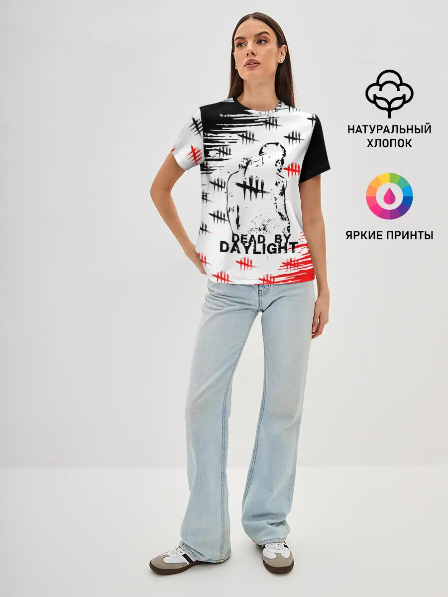 Женская базовая футболка / dead by daylight