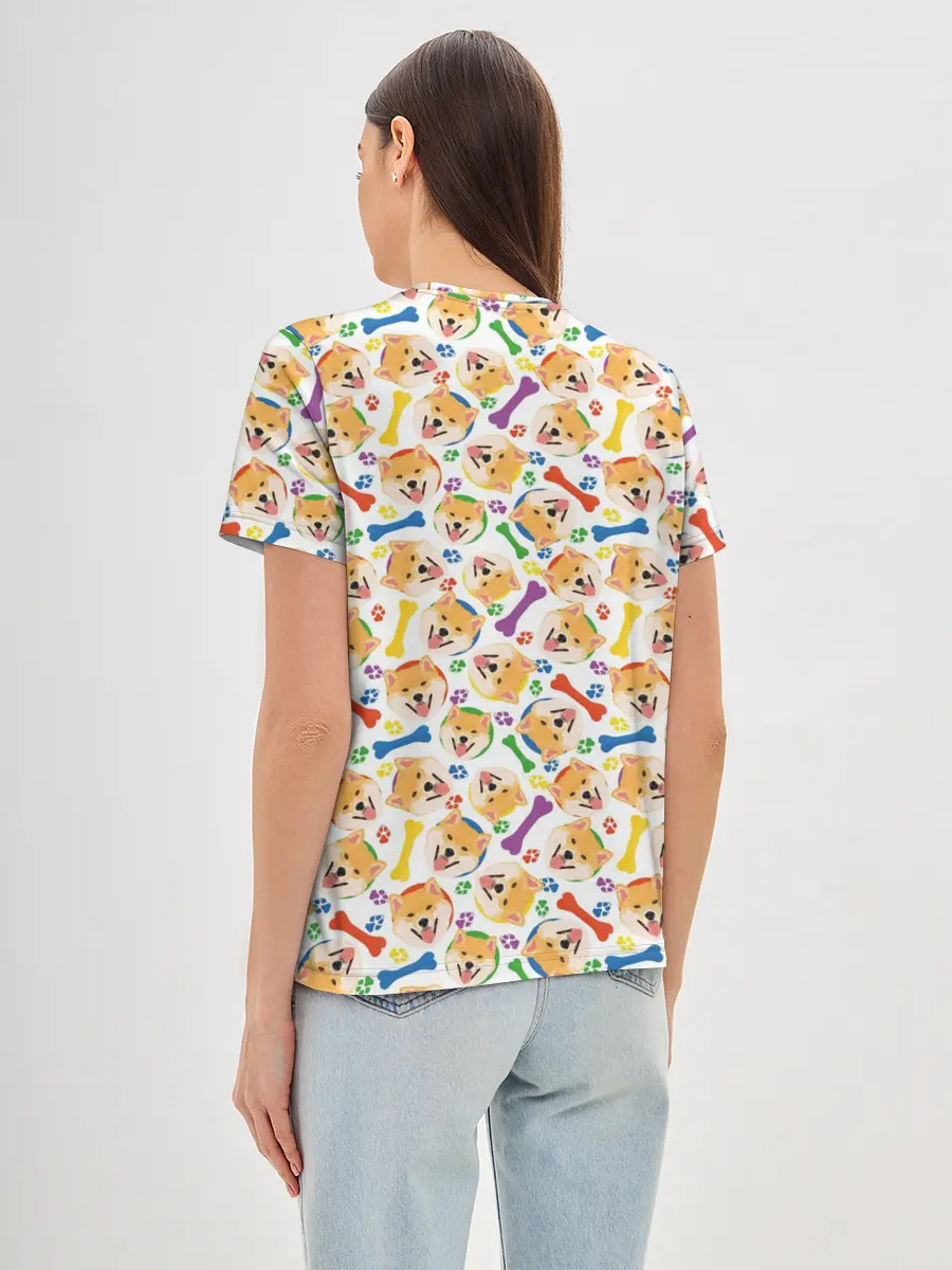 Женская базовая футболка / Сиба Ину