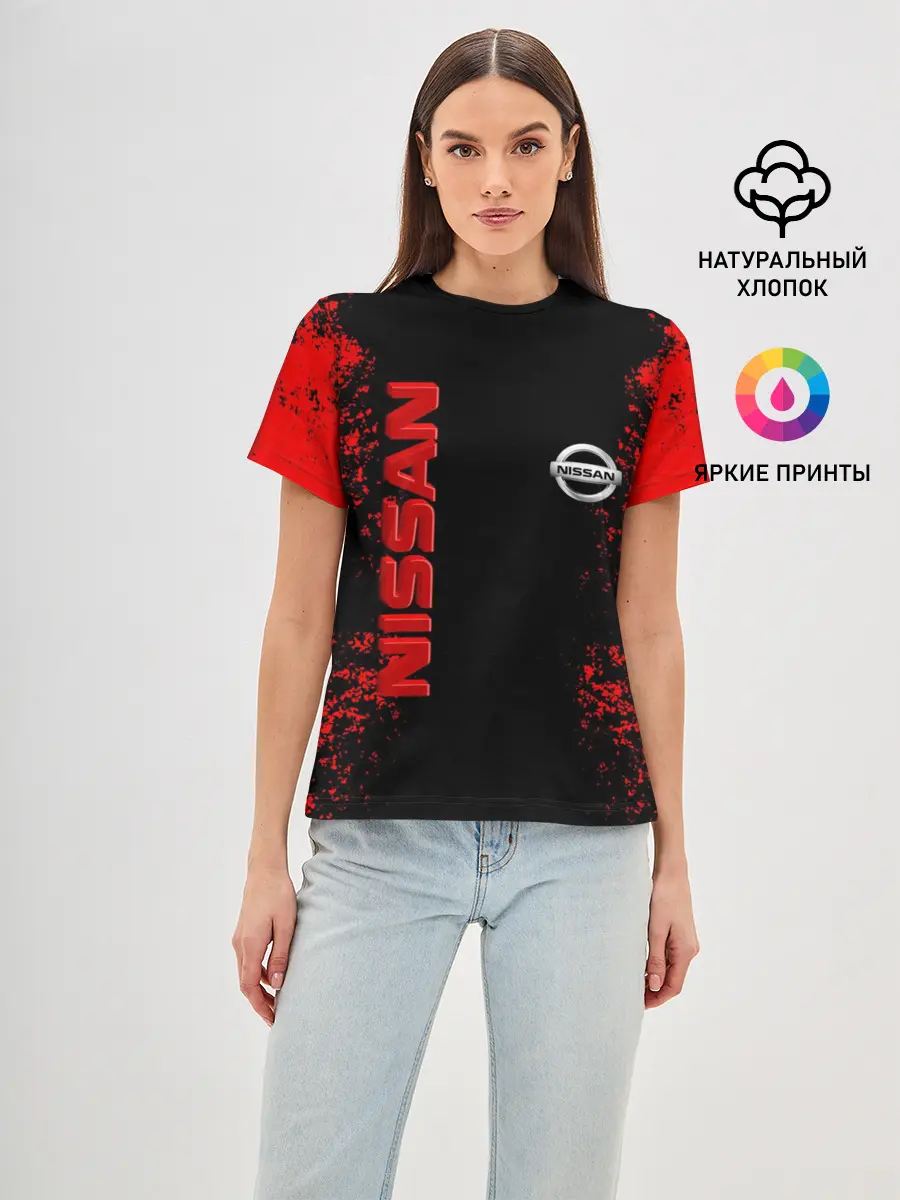 Женская базовая футболка / NISSAN RED
