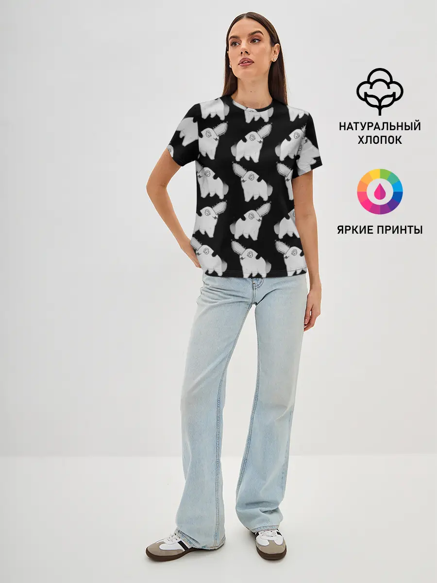 Женская базовая футболка / Почитта в стиле manga