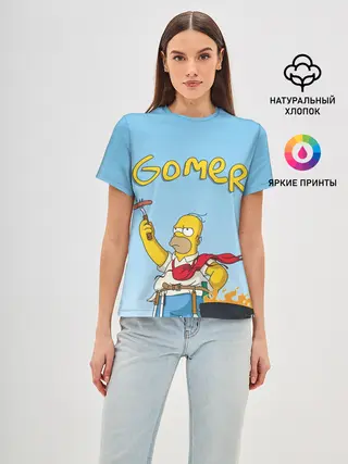 Женская базовая футболка / Гомер
