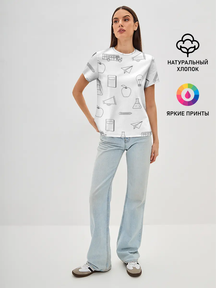 Женская базовая футболка / эскизы простые