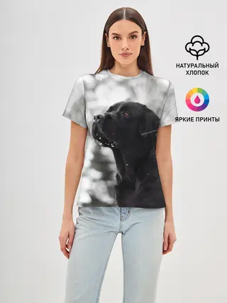 Женская базовая футболка / Лабрадор Марк