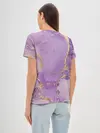 Женская базовая футболка / Сиреневые разводы краски