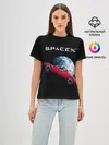 Женская базовая футболка / Space X Zero gravity car