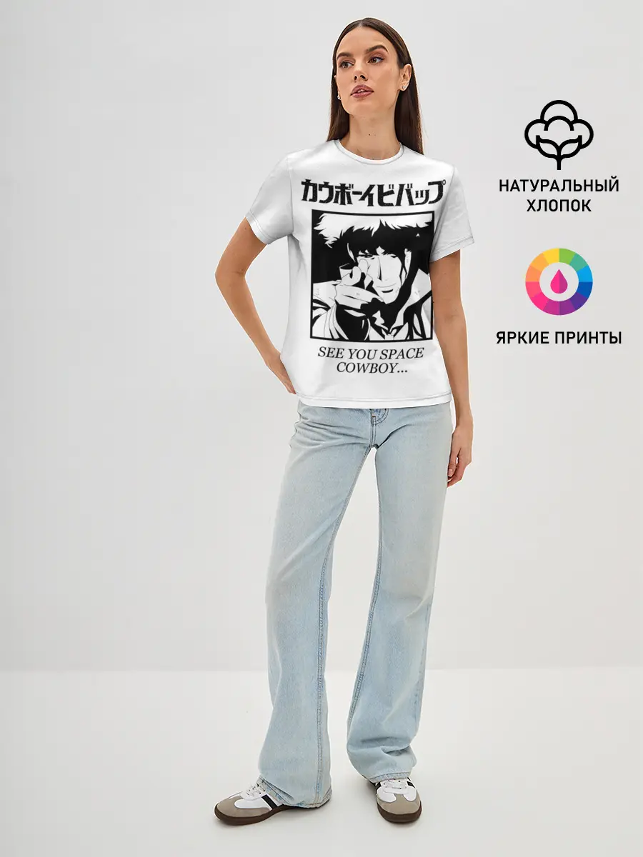 Женская базовая футболка / Ковбой Бибоп