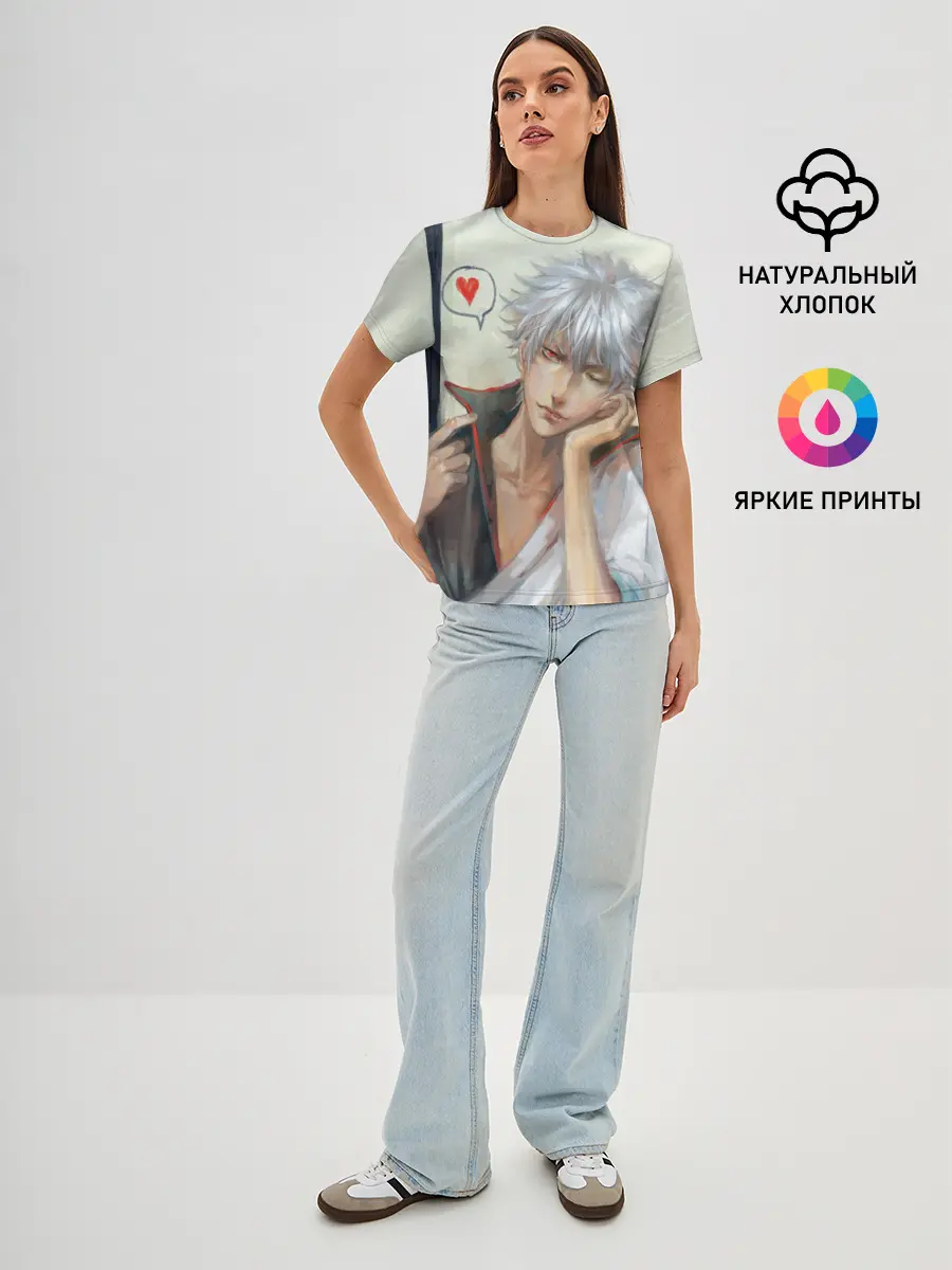 Женская базовая футболка / Sakata Gintoki