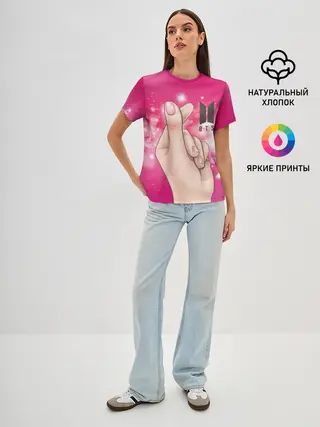 Женская базовая футболка / BTS | БТС