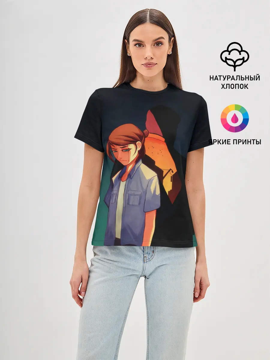 Женская базовая футболка / Анимационные Элли и Джоел