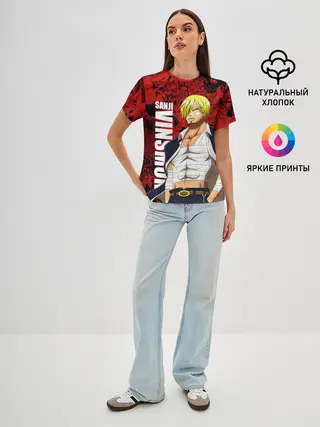 Женская базовая футболка / Санджи Винсмок, One Piece
