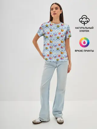 Женская базовая футболка / Праздничные Игрушки