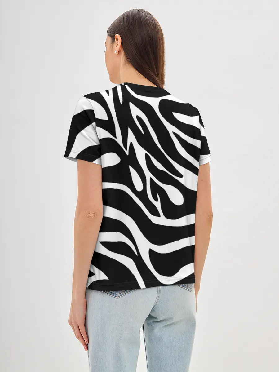 Женская базовая футболка / Зебра