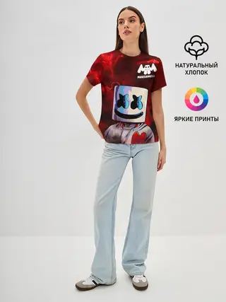 Женская базовая футболка / MARSHMELLO