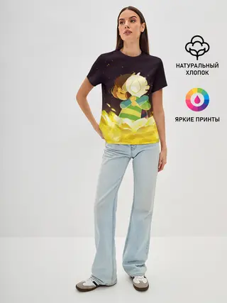 Женская базовая футболка / Фриск и Азриэль - UNDERTALE