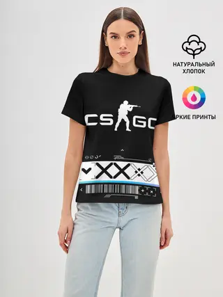 Женская базовая футболка / Printstream | Поток информации | CS:GO