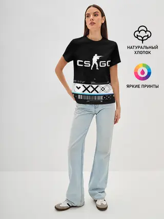 Женская базовая футболка / Printstream | Поток информации | CS:GO