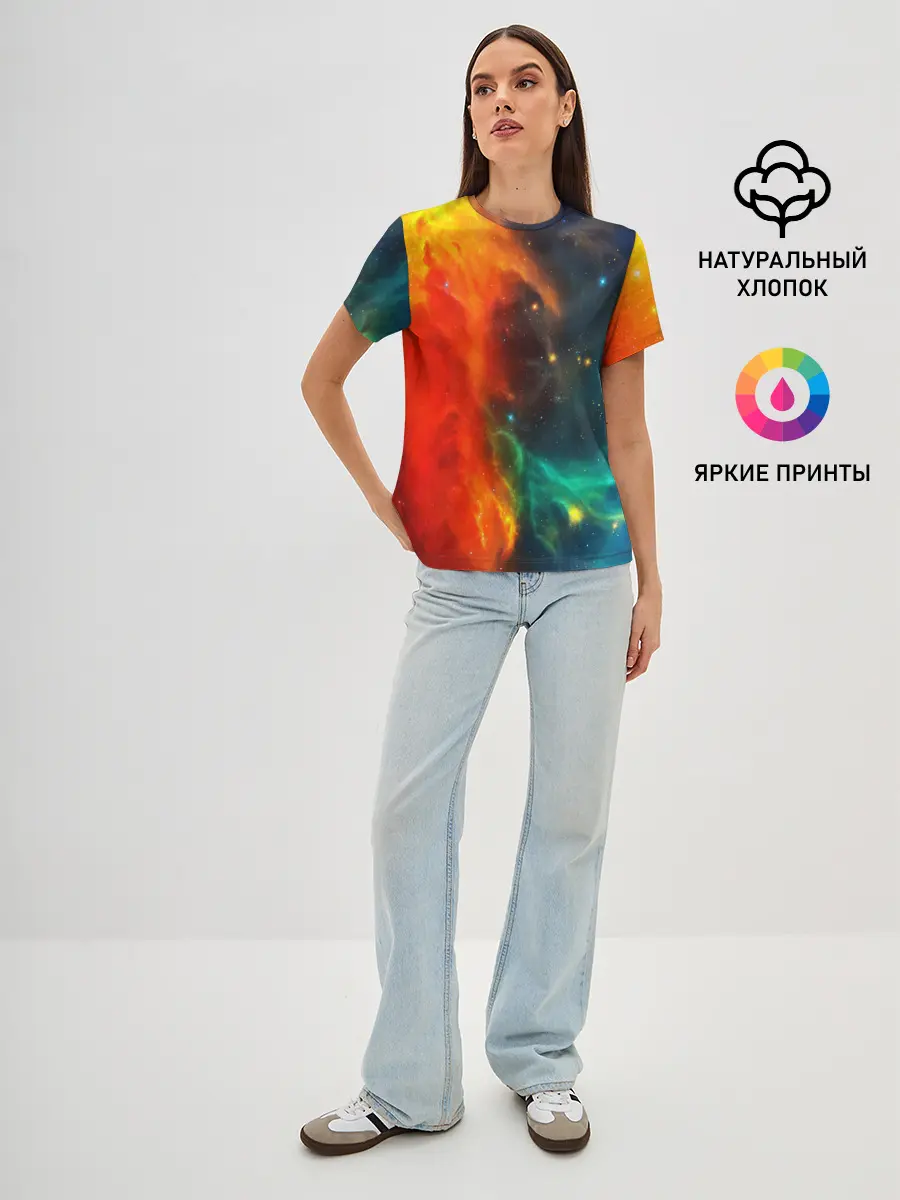 Женская базовая футболка / БИТВА КОСМОСА