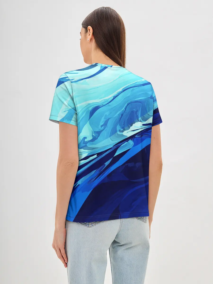 Женская базовая футболка / Котик Ангелочек