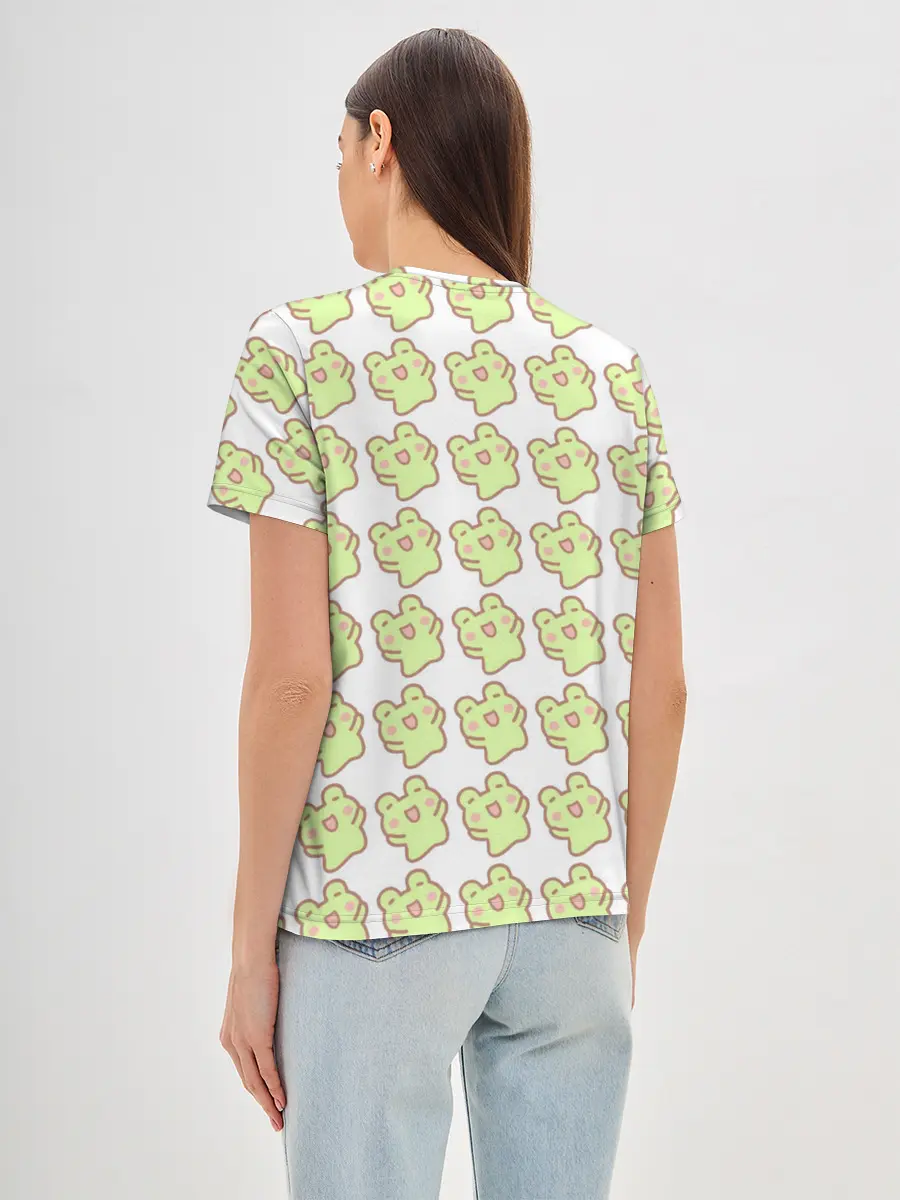 Женская базовая футболка / счастливые лягушки