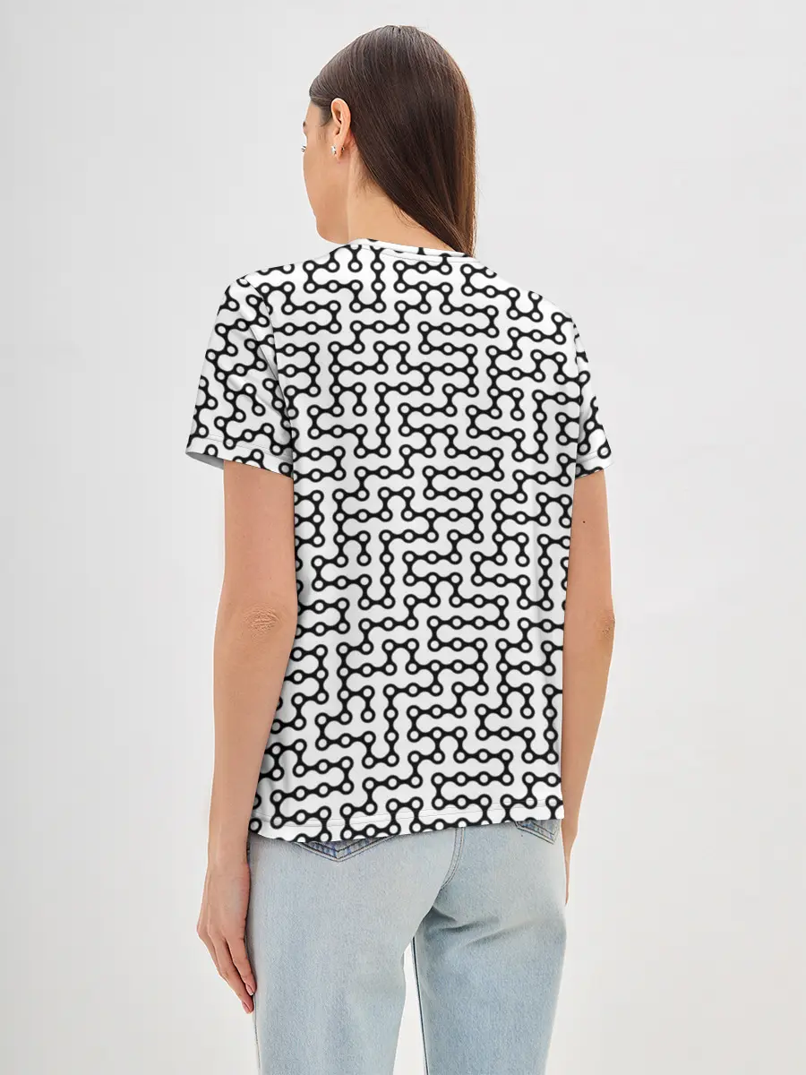 Женская базовая футболка / Велосипедная цепь