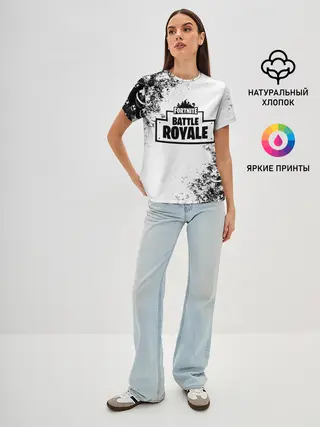 Женская базовая футболка / Fortnite & Marshmello