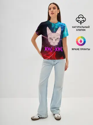 Женская базовая футболка / Кис-Кис