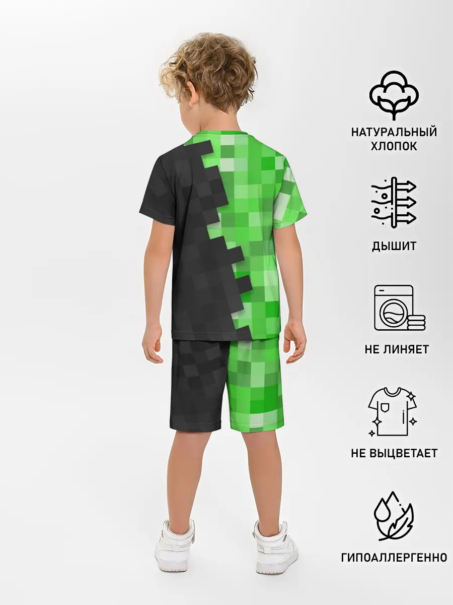 Детская пижама с шортами / Minecraft EARTH