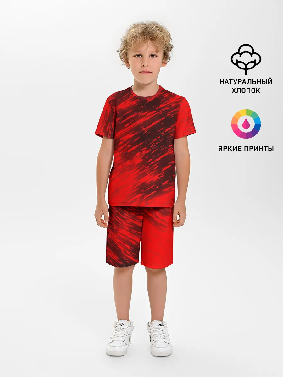 Детская пижама с шортами / RED FIRE STORM