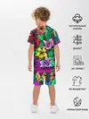 Детская пижама с шортами / Цветочный фон | Пляжная