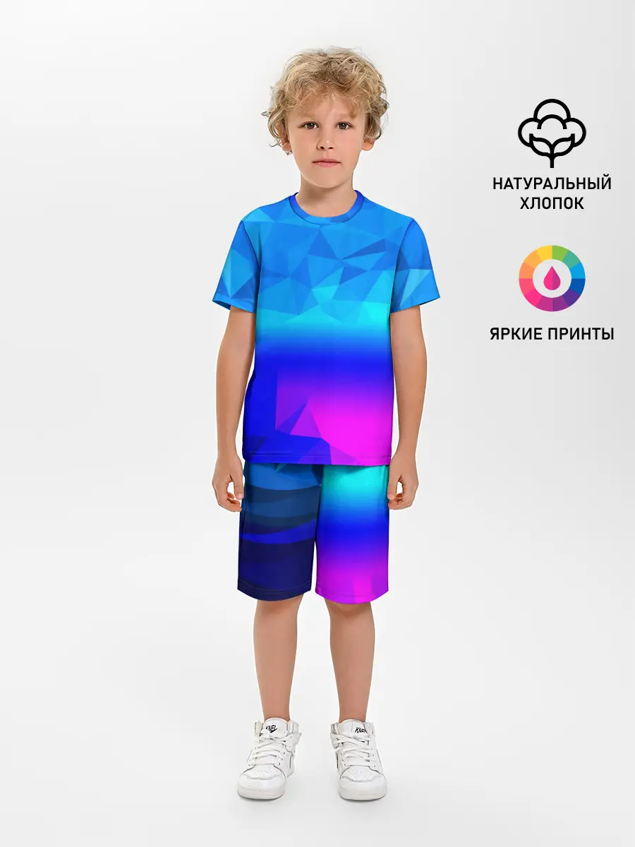 Детская пижама с шортами / ABSTRACT NEON