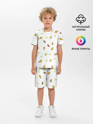 Детская пижама с шортами / Листопад