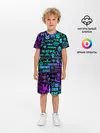 Детская пижама с шортами / ЛОГОТИПЫ ИГР НЕОН / NEON GAMES LOGO