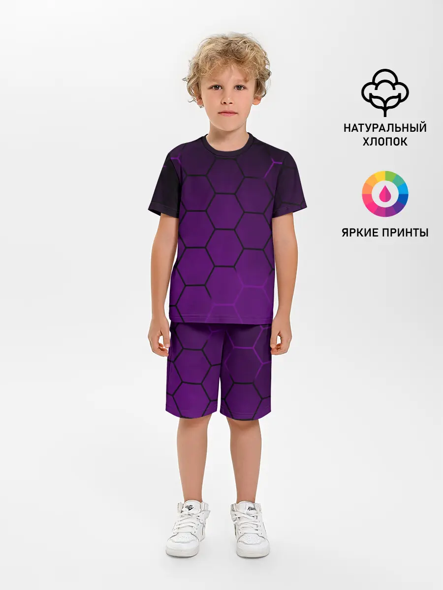Детская пижама с шортами / Неоновая броня