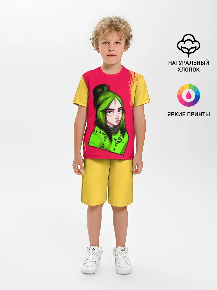 Детская пижама с шортами / BILLIE EILISH | БИЛЛИ АЙЛИШ