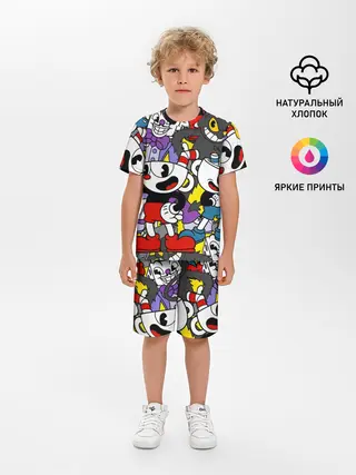 Детская пижама с шортами / Cuphead