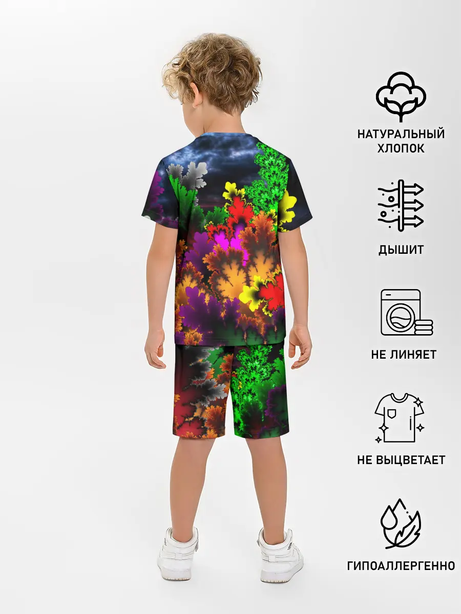 Детская пижама с шортами / КИСЛОТНАЯ АБСТРАКЦИЯ