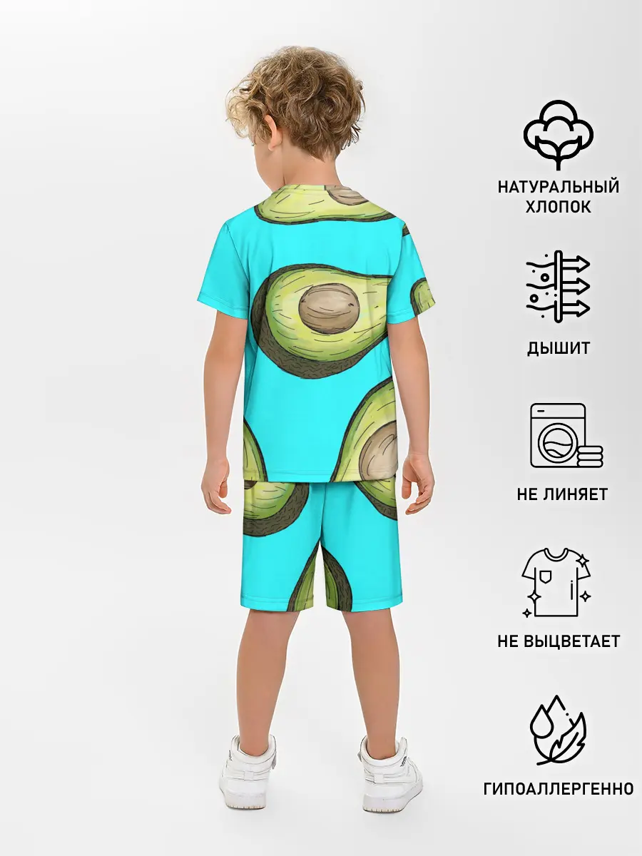Детская пижама с шортами / Авокадо