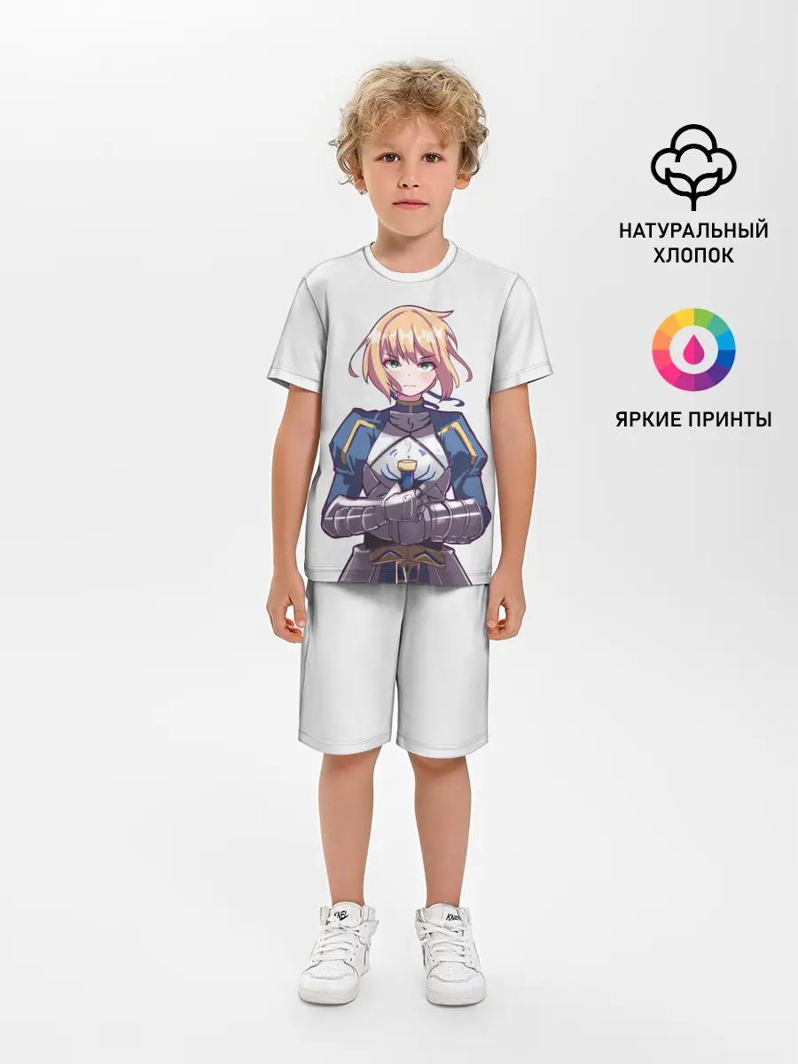 Детская пижама с шортами / Девушка рыцарь