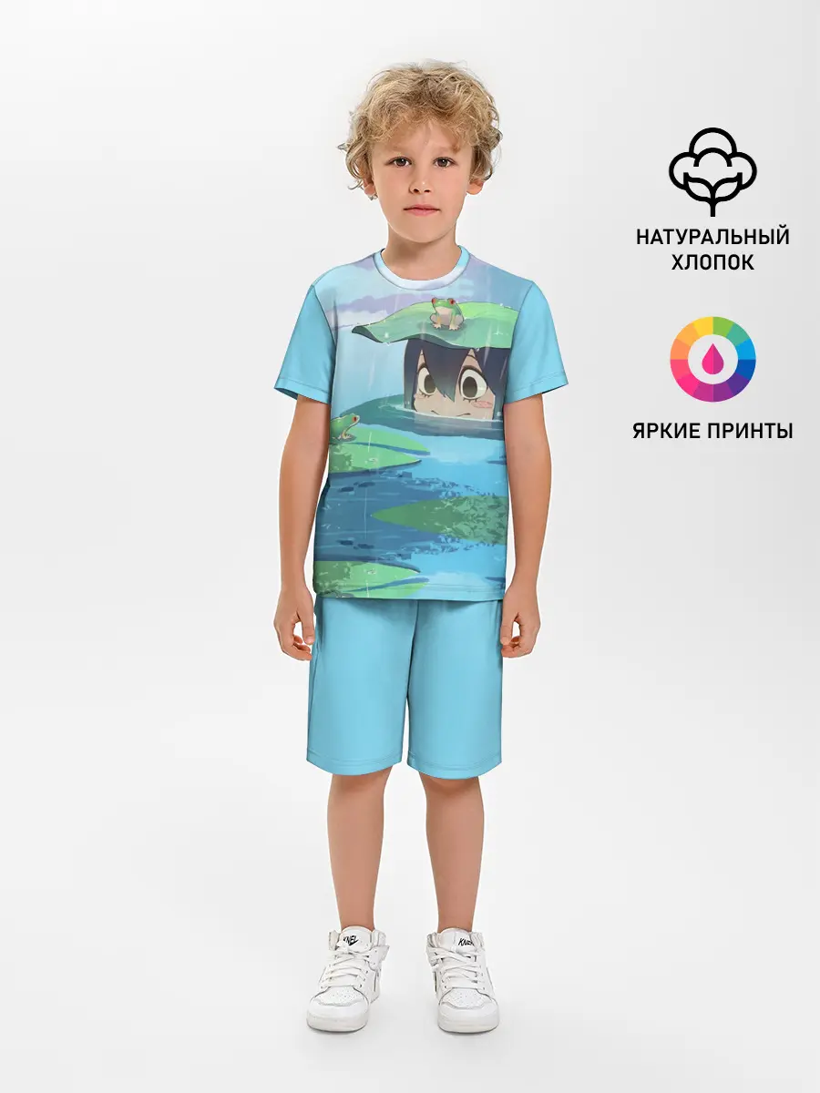 Детская пижама с шортами / Тсую Асуи прячется под водой