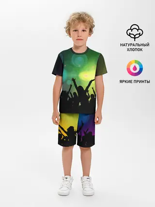Детская пижама с шортами / Неоновая Вечеринка